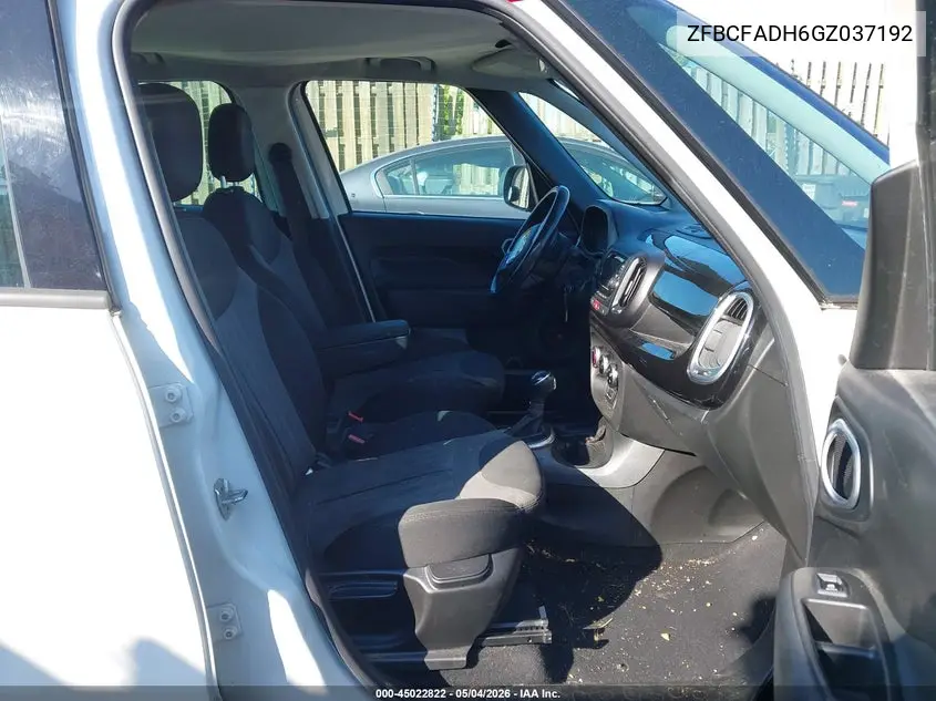 2016 Fiat 500L Urbana Trekking VIN: ZFBCFADH6GZ037192 Lot: 45022822
