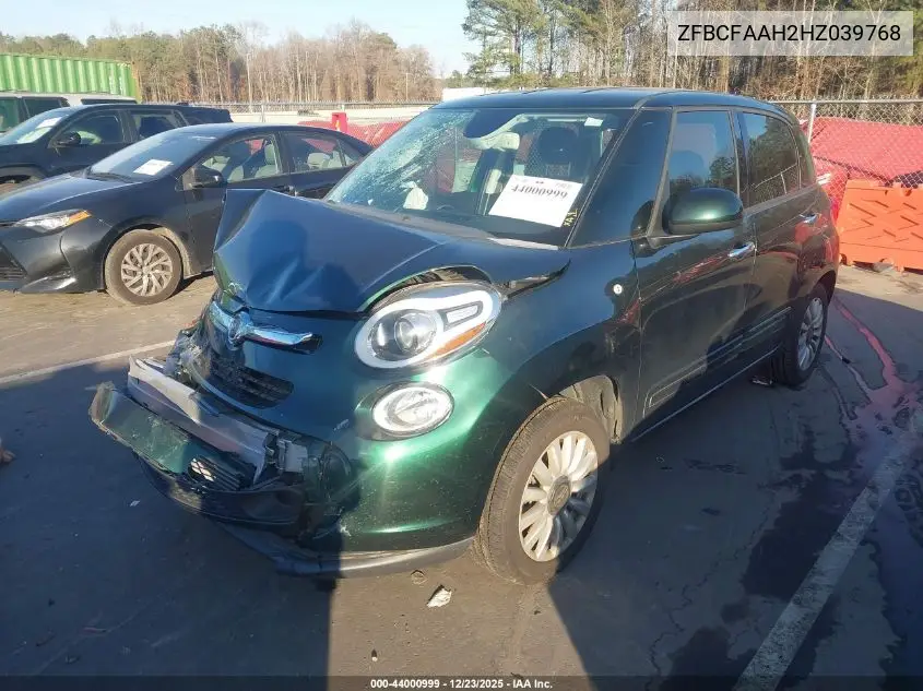 2017 Fiat 500L Pop VIN: ZFBCFAAH2HZ039768 Lot: 44000999