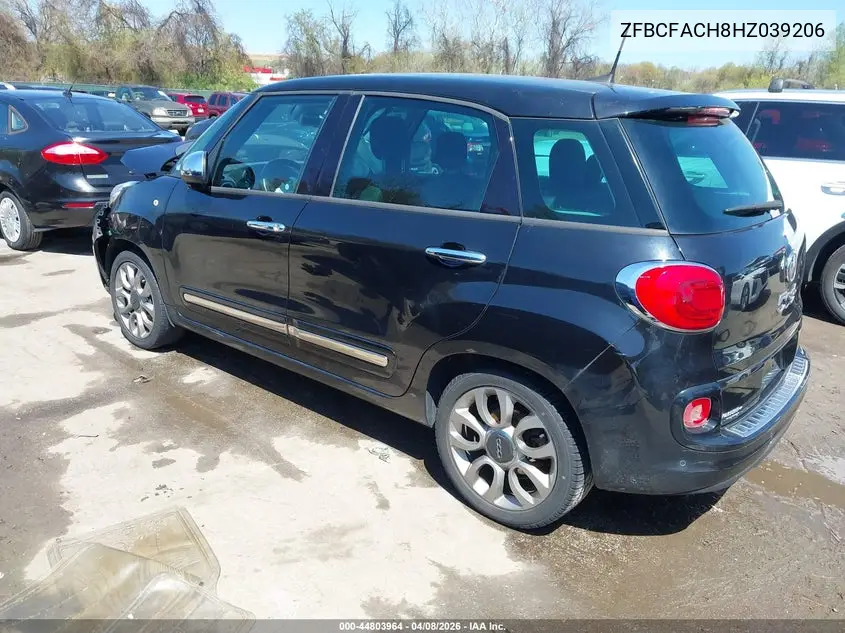 2017 Fiat 500L Lounge VIN: ZFBCFACH8HZ039206 Lot: 44803964