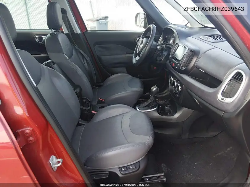 2017 Fiat 500L Lounge VIN: ZFBCFACH8HZ039643 Lot: 45525120