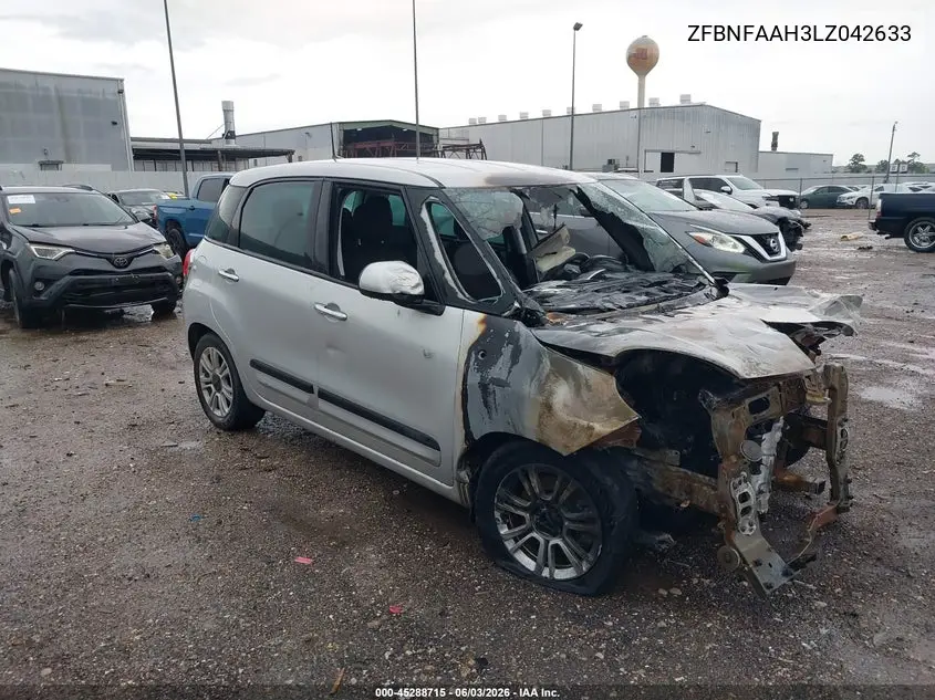 2020 Fiat 500L Pop VIN: ZFBNFAAH3LZ042633 Lot: 45288715