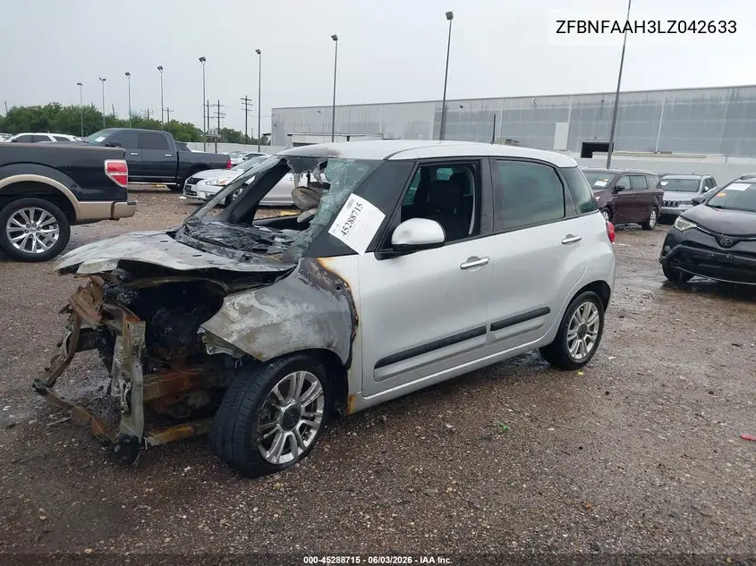 2020 Fiat 500L Pop VIN: ZFBNFAAH3LZ042633 Lot: 45288715