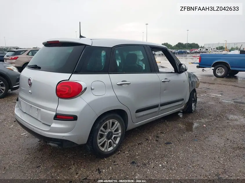 2020 Fiat 500L Pop VIN: ZFBNFAAH3LZ042633 Lot: 45288715