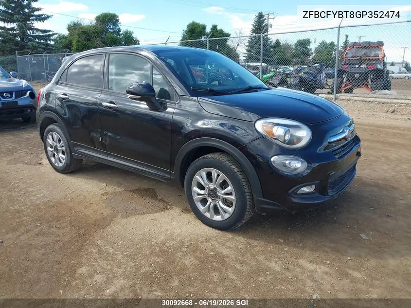 2016 Fiat 500X Easy VIN: ZFBCFYBT8GP352474 Lot: 30092668