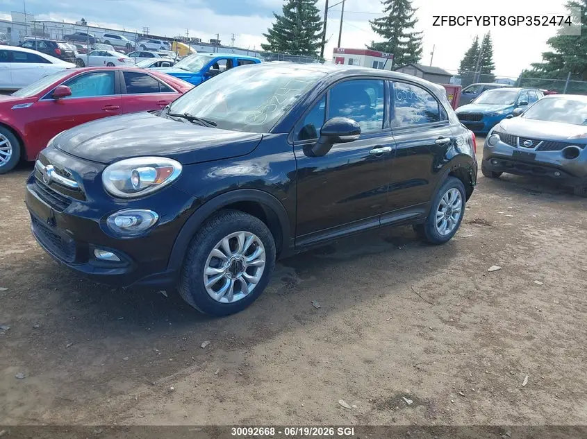 2016 Fiat 500X Easy VIN: ZFBCFYBT8GP352474 Lot: 30092668