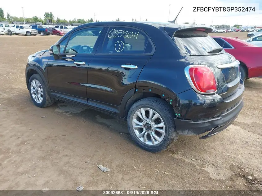 2016 Fiat 500X Easy VIN: ZFBCFYBT8GP352474 Lot: 30092668