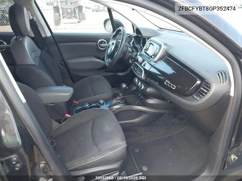 2016 Fiat 500X Easy VIN: ZFBCFYBT8GP352474 Lot: 30092668