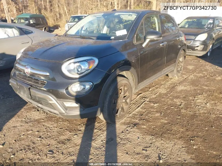 2016 Fiat 500X Trekking VIN: ZFBCFYCT7GP342730 Lot: 44176682