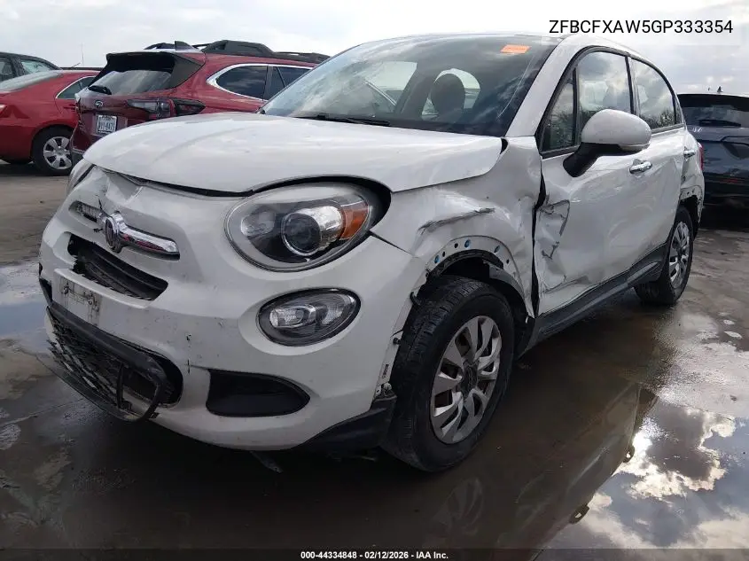 2016 Fiat 500X Pop VIN: ZFBCFXAW0GP333354 Lot: 44334848