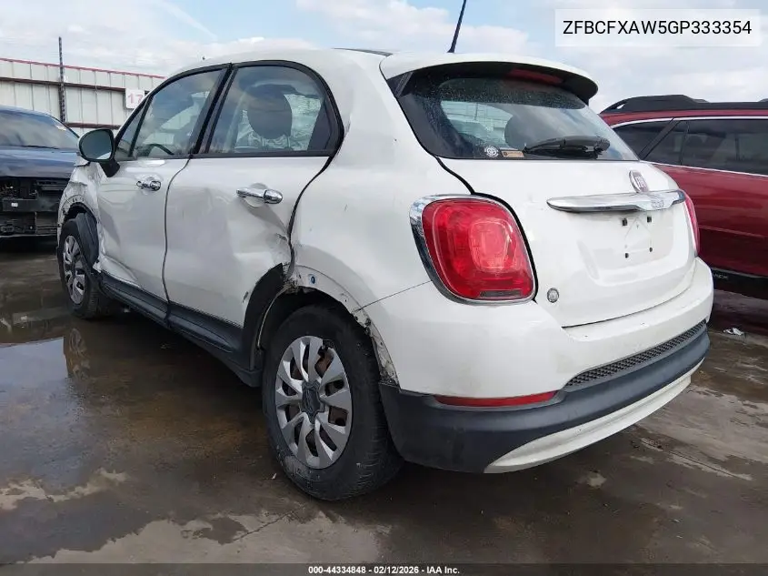 2016 Fiat 500X Pop VIN: ZFBCFXAW0GP333354 Lot: 44334848