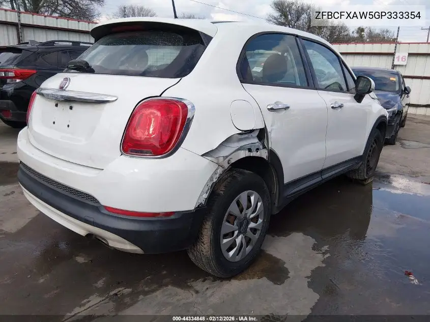 2016 Fiat 500X Pop VIN: ZFBCFXAW0GP333354 Lot: 44334848