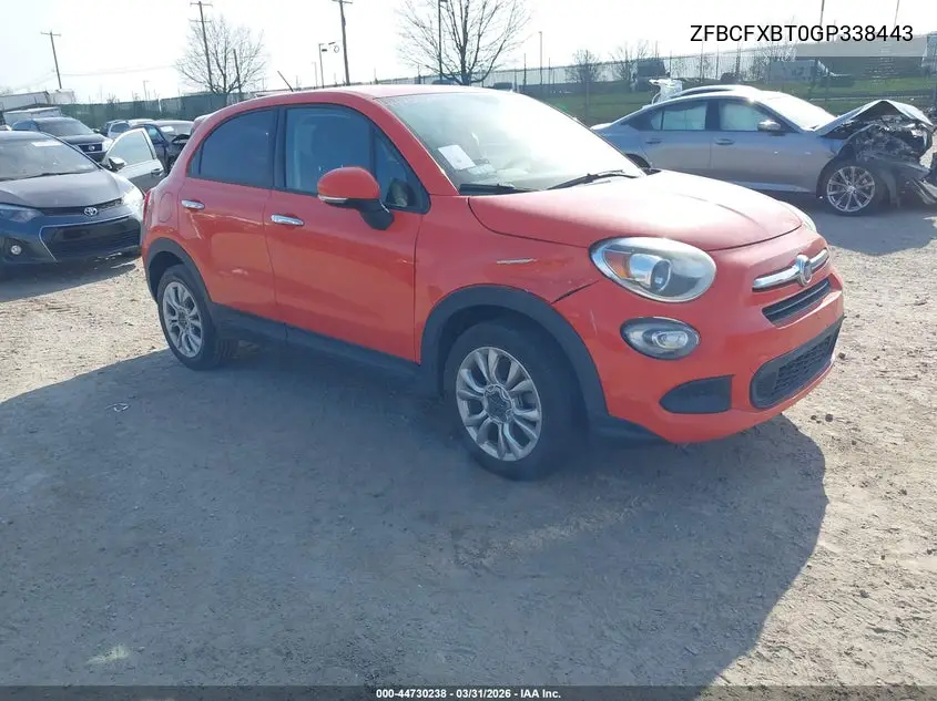 2016 Fiat 500X Easy VIN: ZFBCFXBT0GP338443 Lot: 44730238