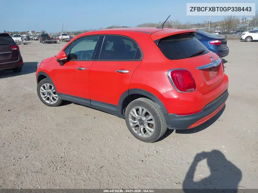 2016 Fiat 500X Easy VIN: ZFBCFXBT0GP338443 Lot: 44730238