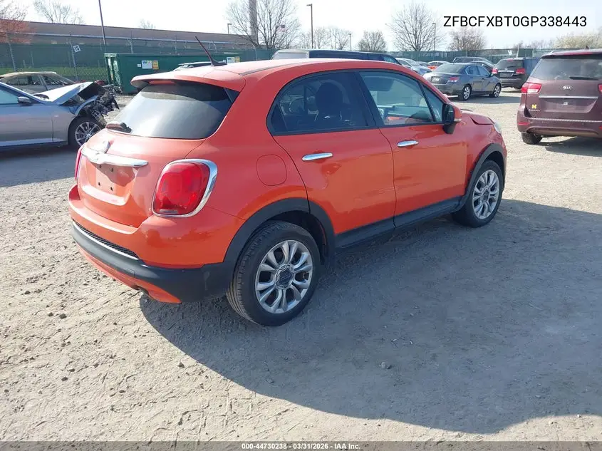 2016 Fiat 500X Easy VIN: ZFBCFXBT0GP338443 Lot: 44730238