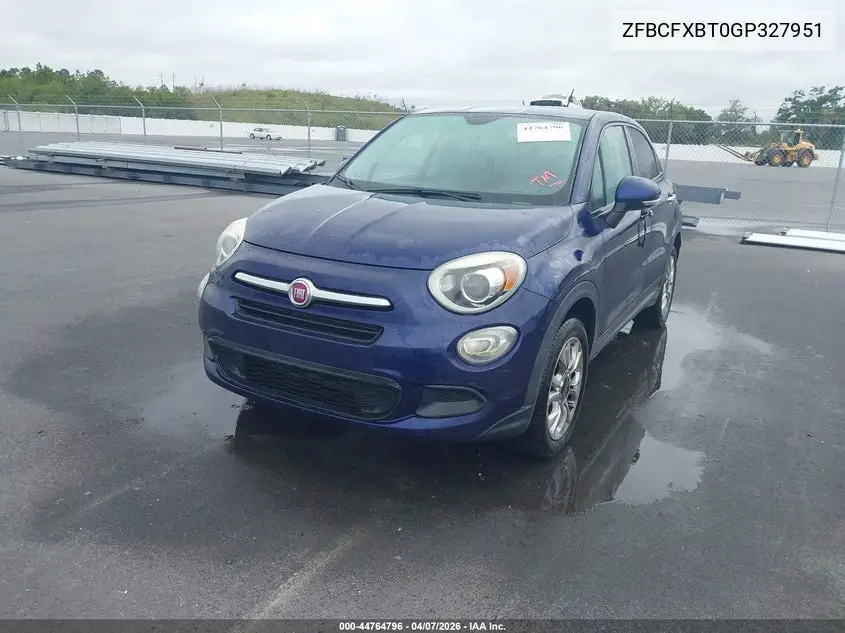2016 Fiat 500X Easy VIN: ZFBCFXBT0GP327951 Lot: 44764796