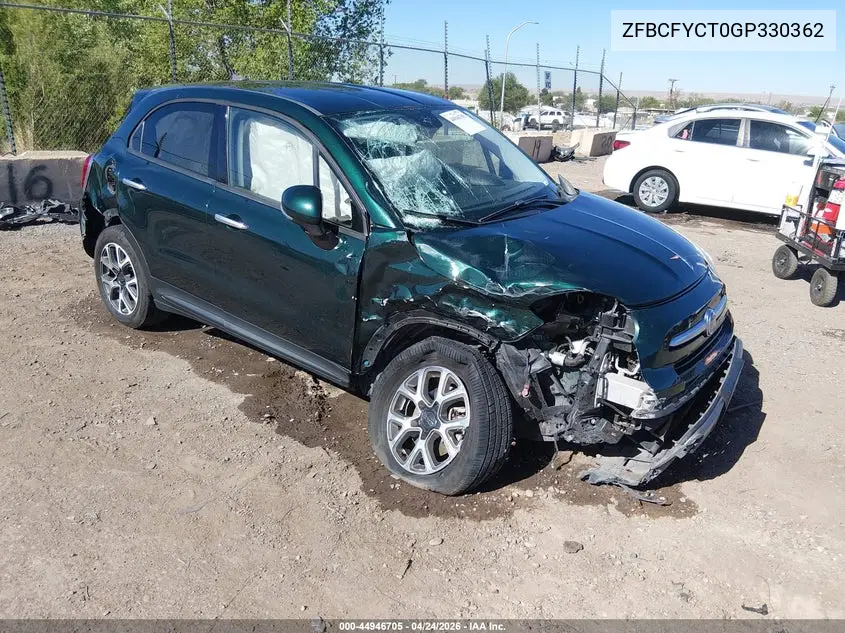 2016 Fiat 500X Trekking VIN: ZFBCFYCT0GP330362 Lot: 44946705