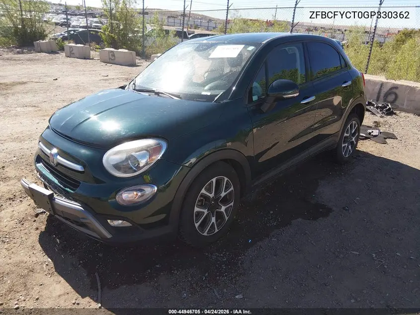 2016 Fiat 500X Trekking VIN: ZFBCFYCT0GP330362 Lot: 44946705