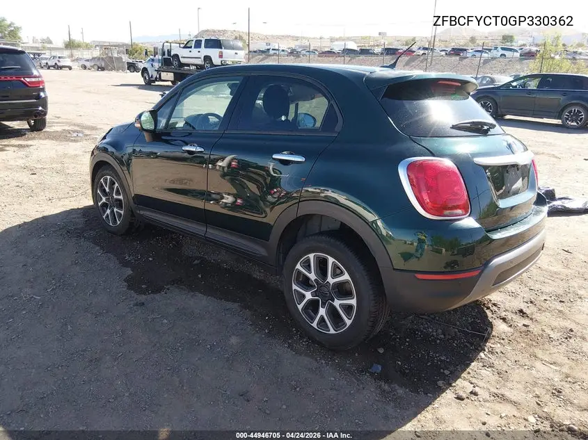 2016 Fiat 500X Trekking VIN: ZFBCFYCT0GP330362 Lot: 44946705