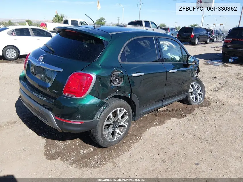 2016 Fiat 500X Trekking VIN: ZFBCFYCT0GP330362 Lot: 44946705