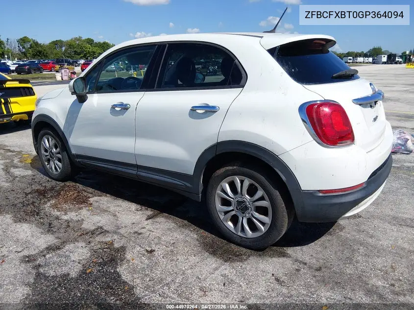 2016 Fiat 500X Easy VIN: ZFBCFXBT0GP364094 Lot: 44970264