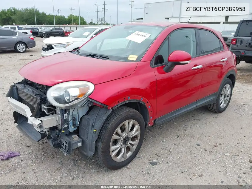 2016 Fiat 500X Easy VIN: ZFBCFYBT6GP389958 Lot: 45011850