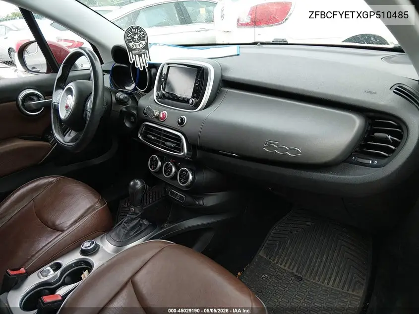2016 Fiat 500X Trekking Plus VIN: ZFBCFYETXGP510485 Lot: 45029190