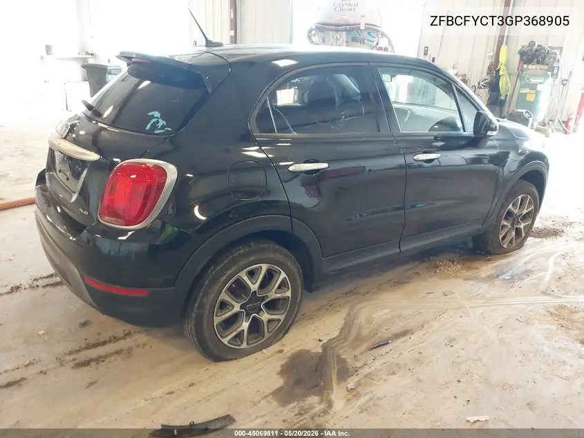 2016 Fiat 500X Trekking VIN: ZFBCFYCT3GP368905 Lot: 45069811
