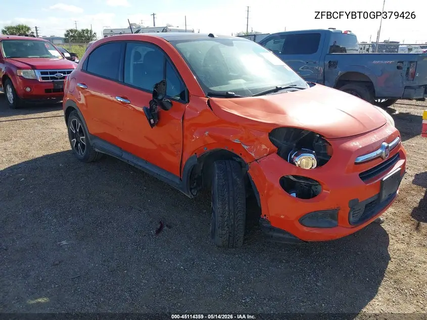 2016 Fiat 500X Easy VIN: ZFBCFYBT0GP379426 Lot: 45114359