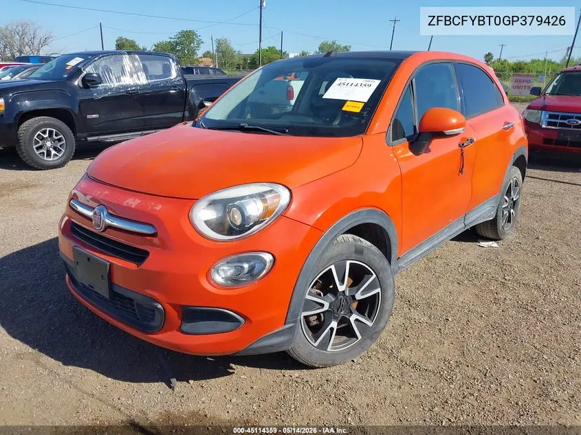 2016 Fiat 500X Easy VIN: ZFBCFYBT0GP379426 Lot: 45114359