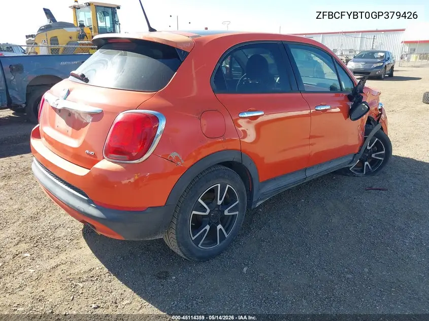 2016 Fiat 500X Easy VIN: ZFBCFYBT0GP379426 Lot: 45114359