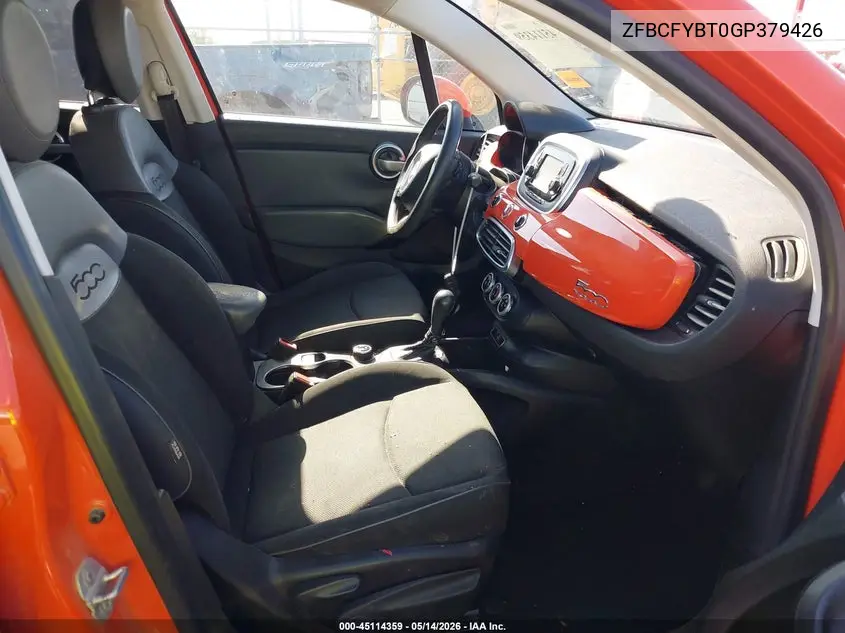 2016 Fiat 500X Easy VIN: ZFBCFYBT0GP379426 Lot: 45114359