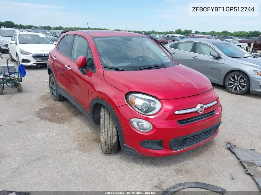 2016 Fiat 500X Easy VIN: ZFBCFYBT1GP512744 Lot: 45127336