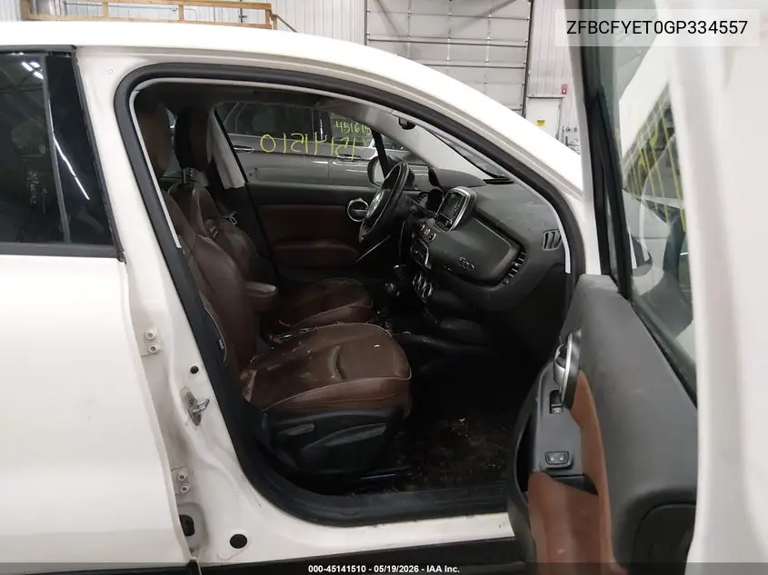 2016 Fiat 500X Trekking Plus VIN: ZFBCFYET0GP334557 Lot: 45141510