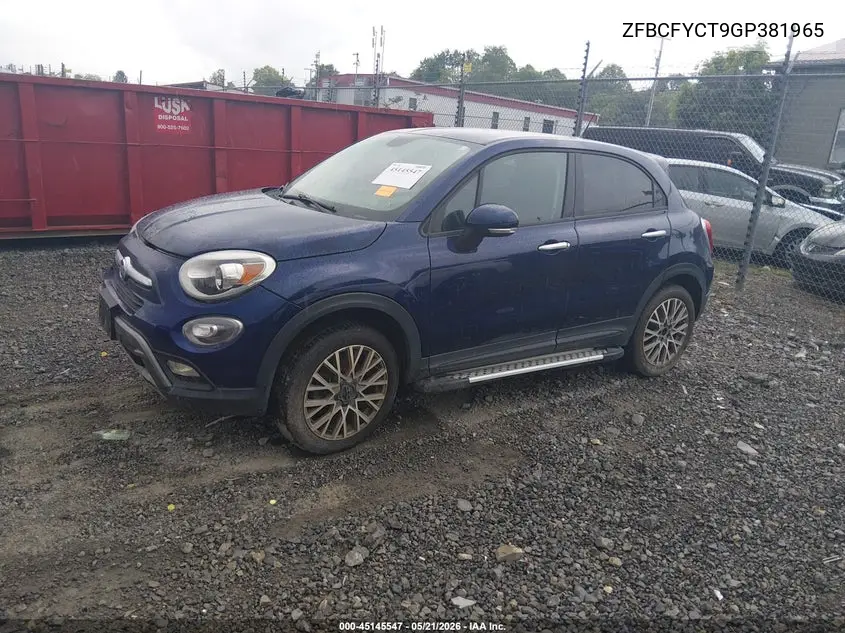 2016 Fiat 500X Trekking VIN: ZFBCFYCT9GP381965 Lot: 45145547