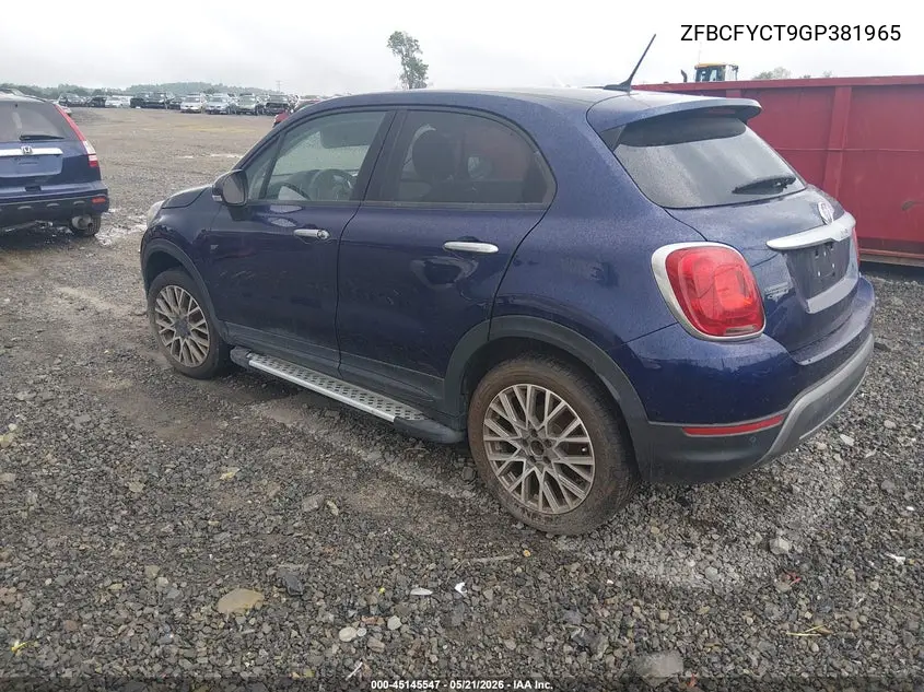2016 Fiat 500X Trekking VIN: ZFBCFYCT9GP381965 Lot: 45145547