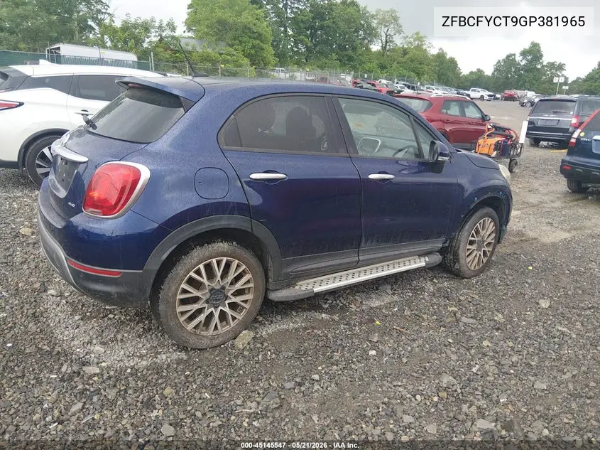 2016 Fiat 500X Trekking VIN: ZFBCFYCT9GP381965 Lot: 45145547