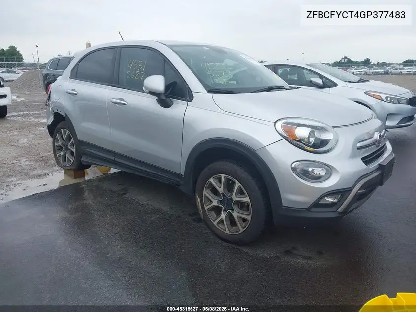 2016 Fiat 500X Trekking VIN: ZFBCFYCT4GP377483 Lot: 45315627