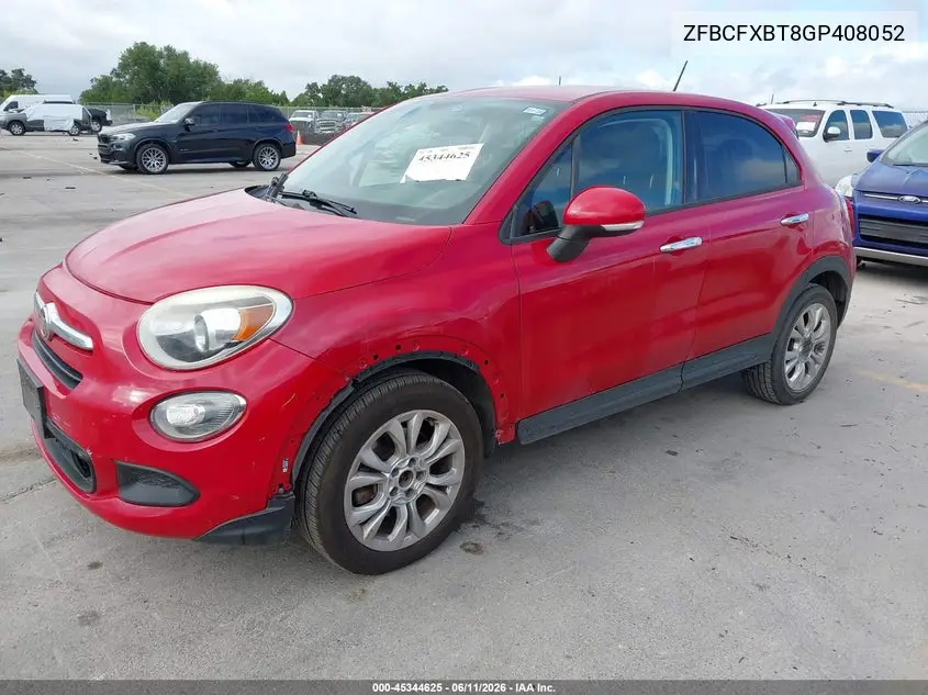 2016 Fiat 500X Easy VIN: ZFBCFXBT8GP408052 Lot: 45344625