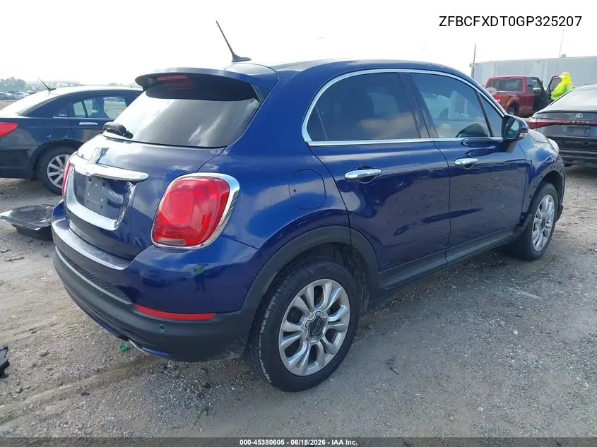 2016 Fiat 500X Lounge VIN: ZFBCFXDT0GP325207 Lot: 45380605