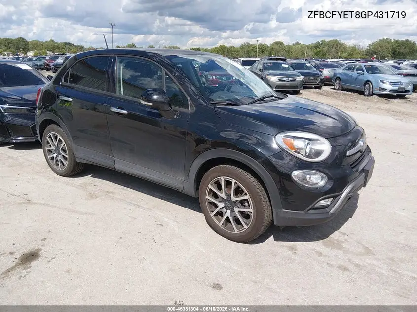 2016 Fiat 500X Trekking Plus VIN: ZFBCFYET8GP431719 Lot: 45381304