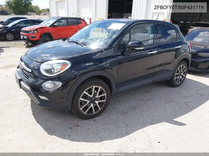 2016 Fiat 500X Trekking Plus VIN: ZFBCFYET8GP431719 Lot: 45381304