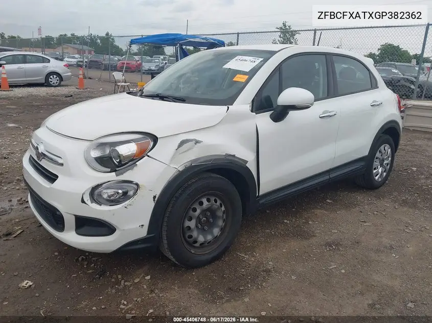 2016 Fiat 500X Pop VIN: ZFBCFXATXGP382362 Lot: 45406748
