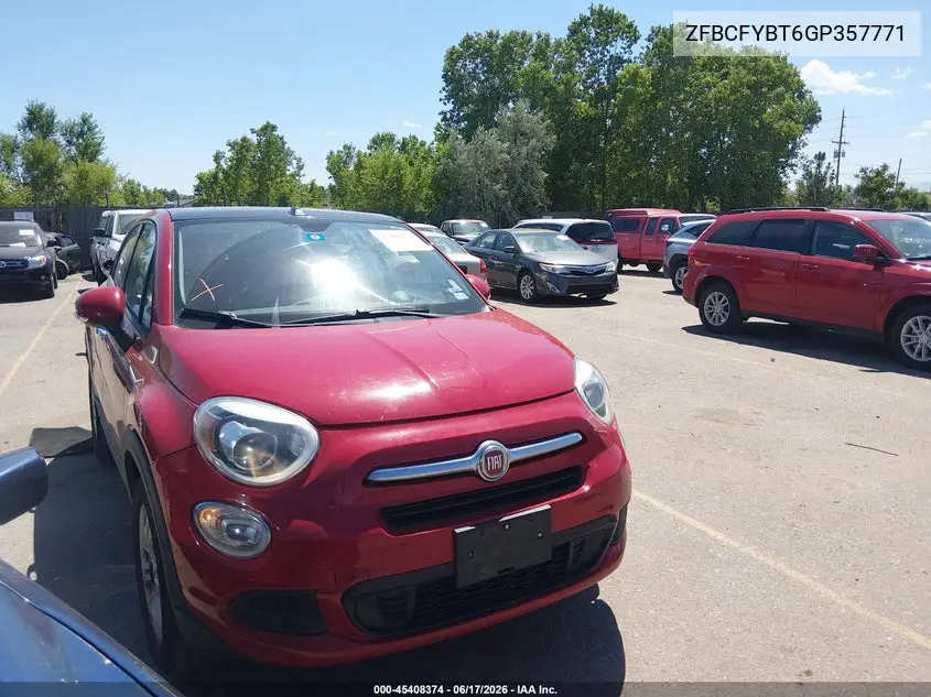 2016 Fiat 500X Easy VIN: ZFBCFYBT6GP357771 Lot: 45408374