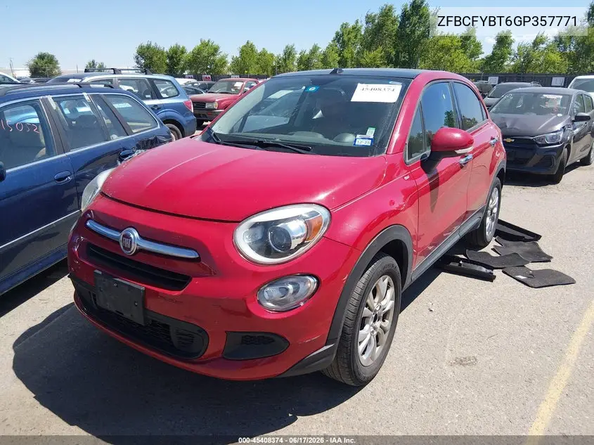 2016 Fiat 500X Easy VIN: ZFBCFYBT6GP357771 Lot: 45408374