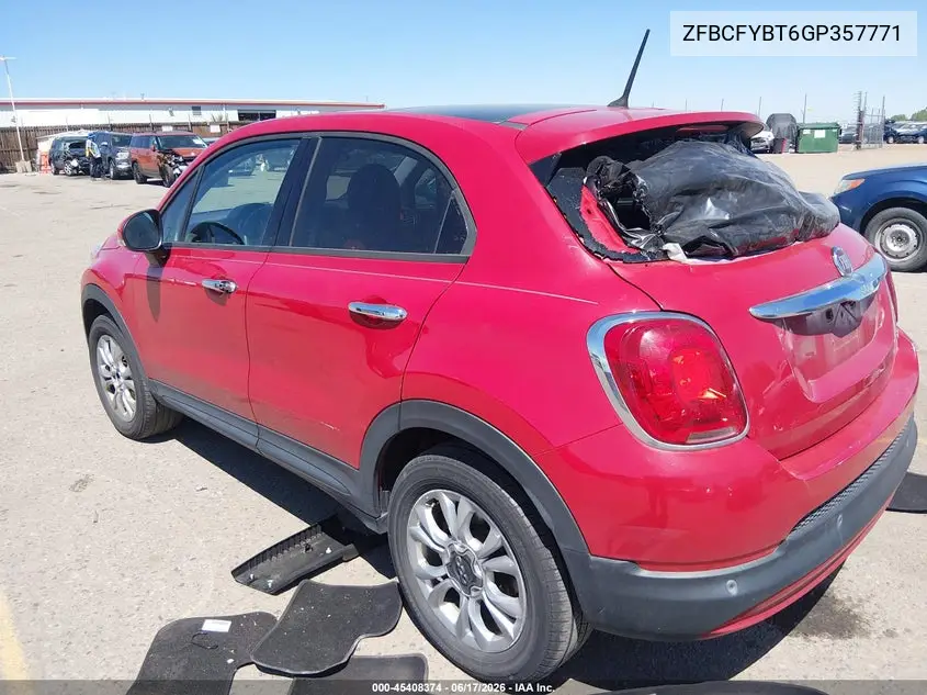 2016 Fiat 500X Easy VIN: ZFBCFYBT6GP357771 Lot: 45408374