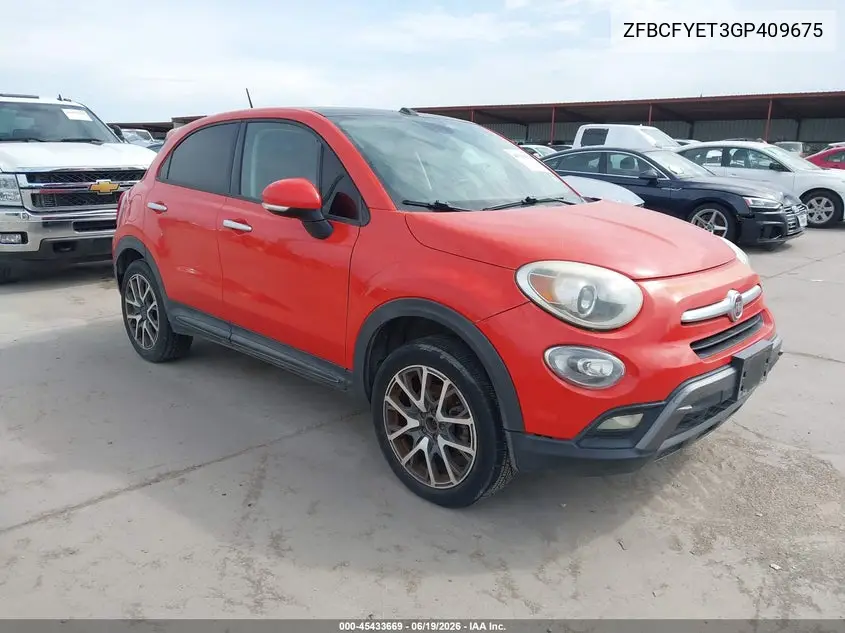 2016 Fiat 500X Trekking Plus VIN: ZFBCFYET3GP409675 Lot: 45433669