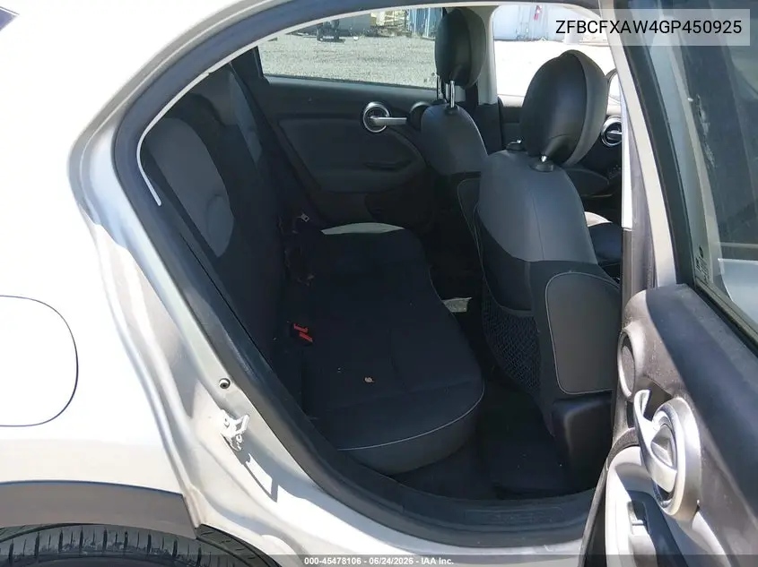 2016 Fiat 500X Pop VIN: ZFBCFXAW4GP450925 Lot: 45478106