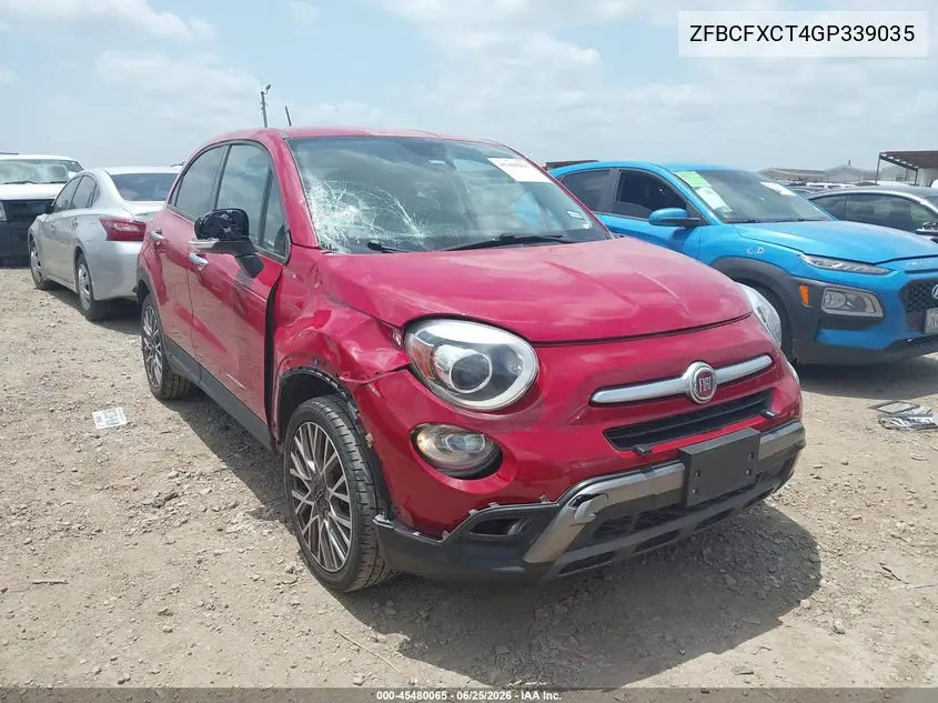 2016 Fiat 500X Trekking VIN: ZFBCFXCT4GP339035 Lot: 45480065