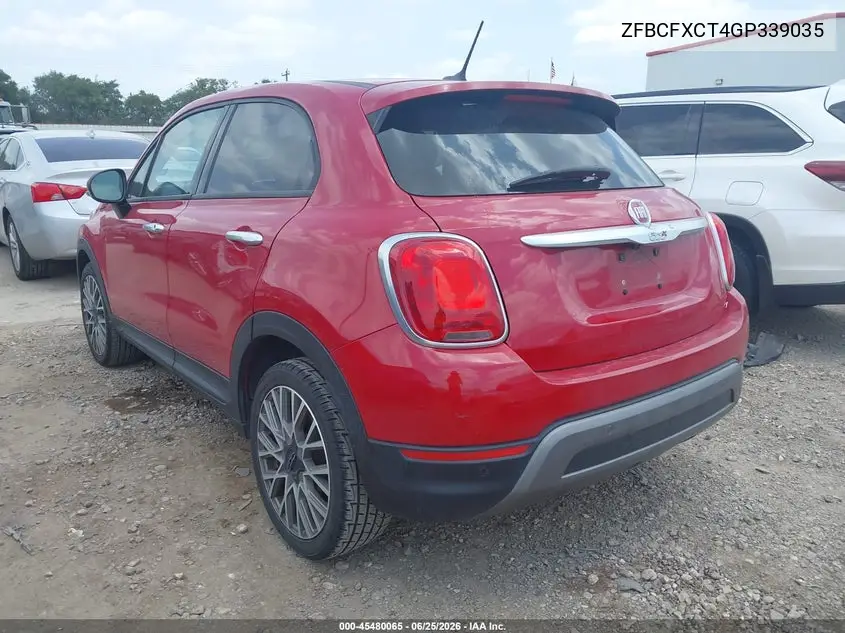 2016 Fiat 500X Trekking VIN: ZFBCFXCT4GP339035 Lot: 45480065