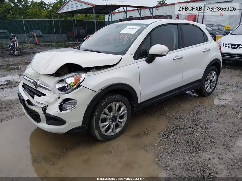 2016 Fiat 500X Easy VIN: ZFBCFXBT7GP366926 Lot: 45485902